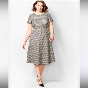 Talbots Tweed Fit and Flare Dress Size 16